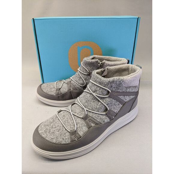 BZees Womens Tahoe Washable Comfort Ankle Boots Evening Sky Fleece 10 W - Picture 1 of 9